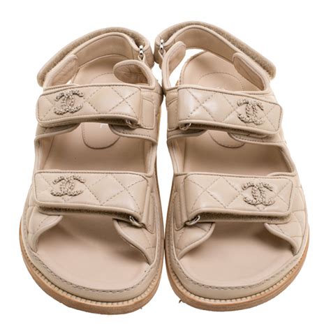 sandale chanel beige|chanel transparent sandals.